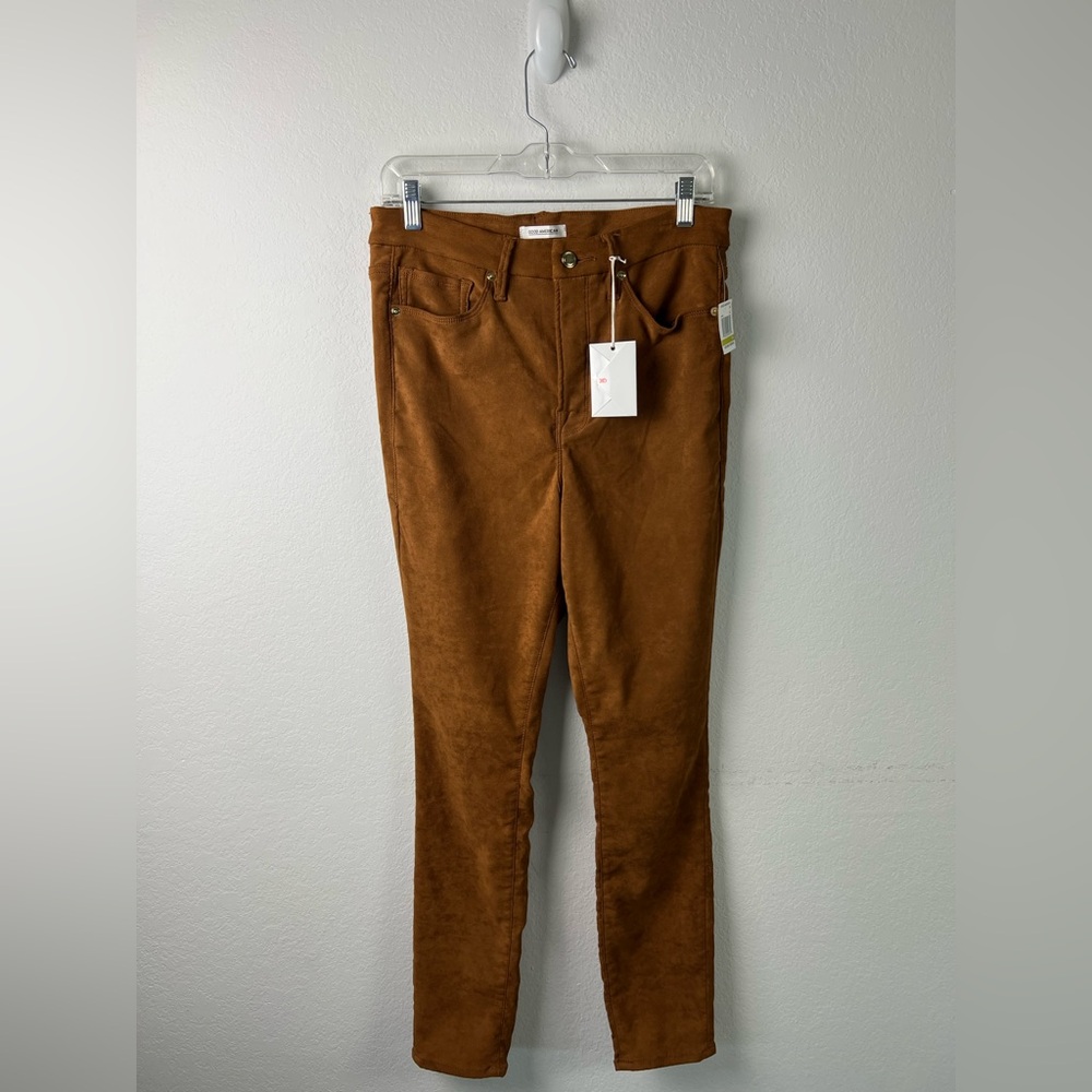 Good American Good Waist Brown Suede-like Skinny Pant